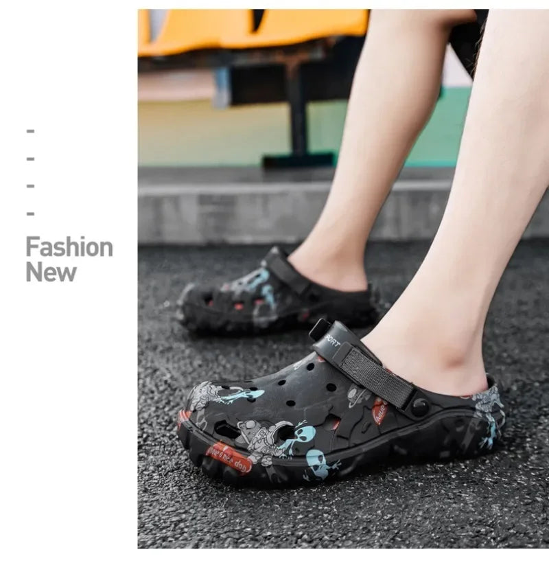 Plus Size 46 47 Men's Summer Clogs Sandals Eva Slippers Men Fashion New Flat Sandals Men Women Leisure Slides Men Casual Shoes