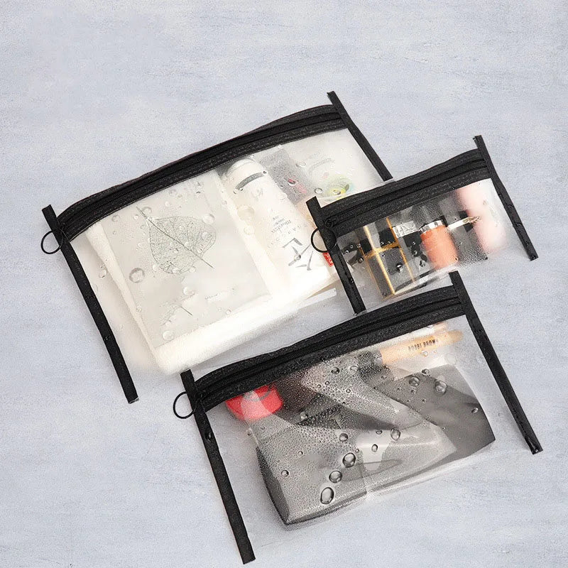 Wash Transparent Cosmetic Bag for Women Clear Zipper Makeup Bag Travel Female Makeup Brush Holder Organizer Toiletry Bag Clutch.