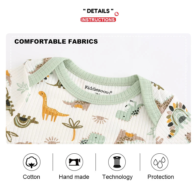 Kiddiezoom 4 Teile/los Unisex Baby Junge Mädchen Bodys Kurzarm Infant Onesies Erste Weihnachten Baby Kleidung.