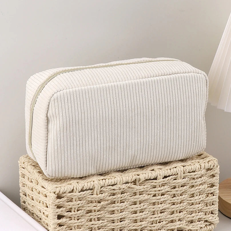 Cord-Federmäppchen, großes Fassungsvermögen, Federmäppchen, Schreibwaren, einfarbig, Trousse, Kawaii, Kalemlik, Schulbedarf, Federmäppchen.