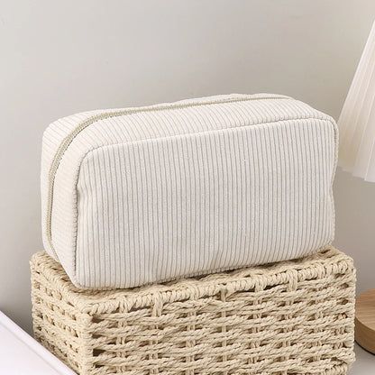 Cord-Federmäppchen, großes Fassungsvermögen, Federmäppchen, Schreibwaren, einfarbig, Trousse, Kawaii, Kalemlik, Schulbedarf, Federmäppchen.