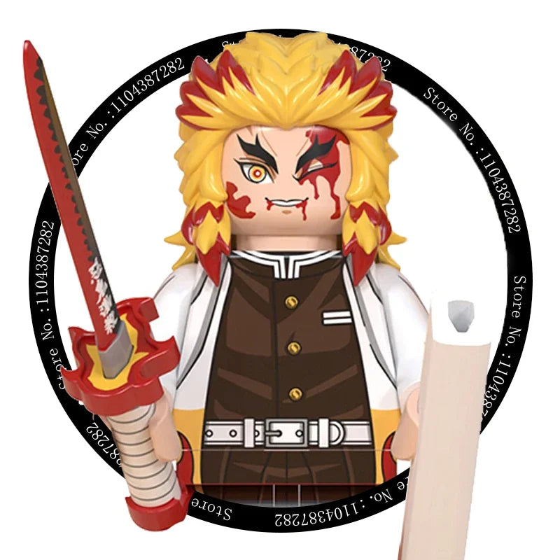 2025 Hot Toys WM6116 WM6138 Demon Slayer Blade Building Blocks Mini Action Figure Accessories Halloween Christmas Gifts for Kids