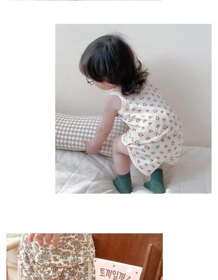 Baby Kleidung Sets Sommer Kleinkind Mädchen Strap Anzüge Baumwolle Druck Baby Jungen Tops T und Shorts Infant Trainingsanzug Neugeborenen Sets