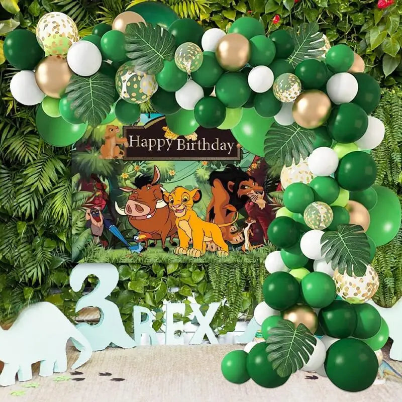 108 Stück König der Löwen Luftballons Bogen Girlande Kit Latex Luftballons liefert die Löwen könig Thema Jungen Baby Geburtstags feier Dekorationen.