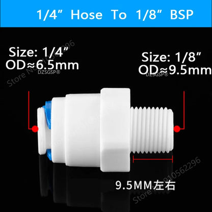 Fit for 1/4" 3/8" OD Tube Straight  Equal Reducer Connector Fitting Aquarium Reverse Osmosis RO Water Dispenser