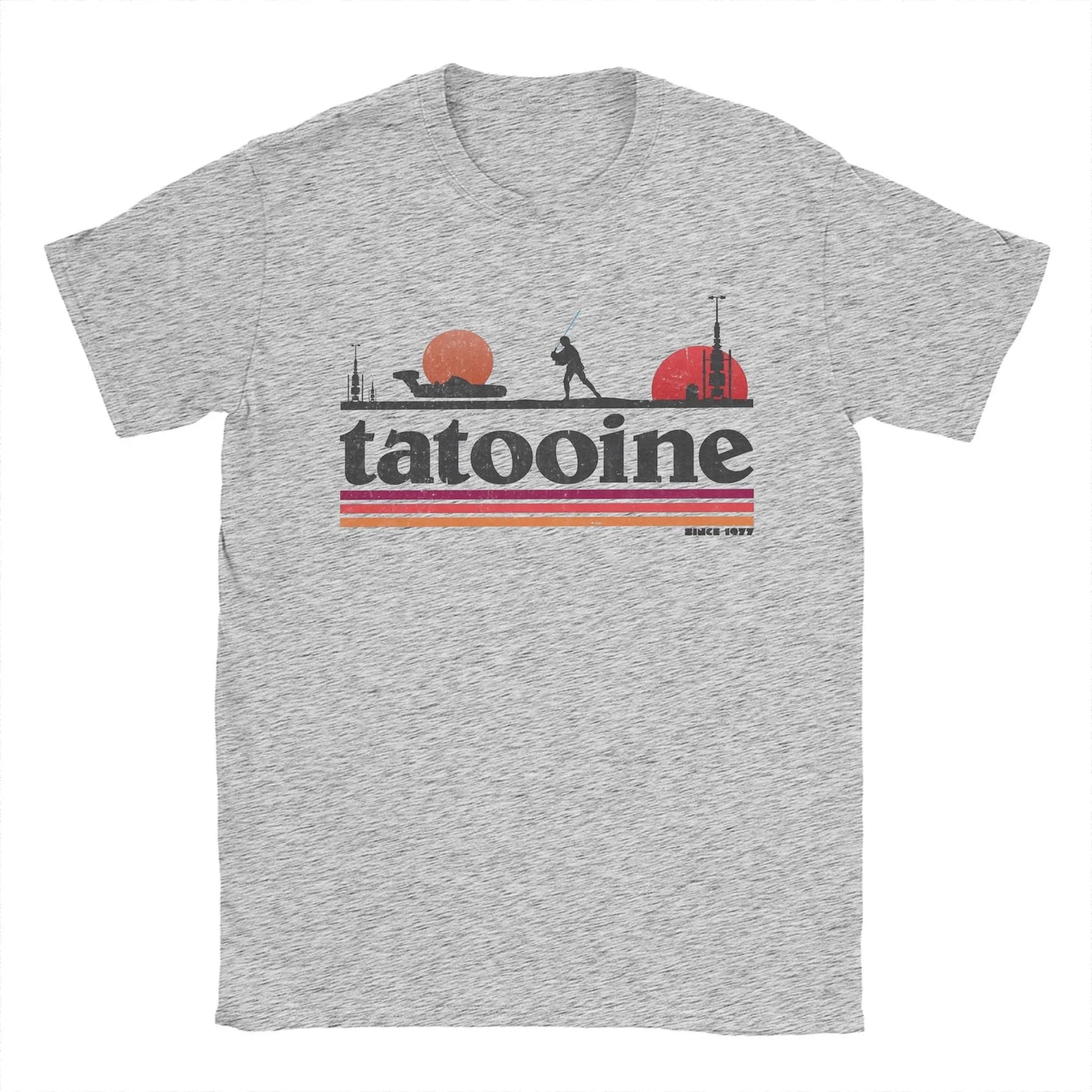 Casual Planet Sky Tatooine T-Shirts for Men Crewneck Cotton T Shirt  Short Sleeve Tee Shirt Classic Clothes.