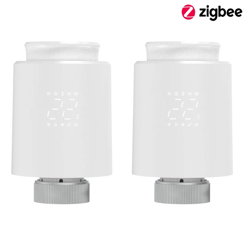 EZAIOT Smart Tuya Wifi/ZigBee3.0 Radiator Actuator TRV Programmable Thermostatic App Remote Temperature Controller Alexa Google