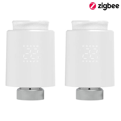 EZAIOT Smart Tuya Wifi/ZigBee3.0 Radiator Actuator TRV Programmable Thermostatic App Remote Temperature Controller Alexa Google