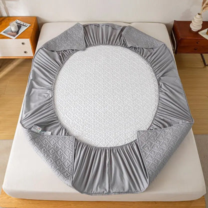 WOSTAR Thicken quilted mattress protector cover 180x200 couple luxury double bed elastic fitted sheet style bed protection pad.