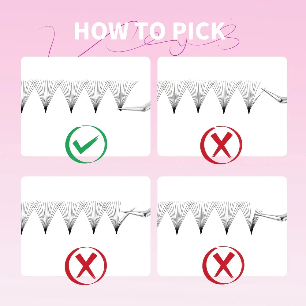 Veyes Inc NarrowPro Premade Fans Lashes Fans Veyelash 320 Fans 14D 16D Slim Thin Pointy Base Soft Russian Volume Fans Lash.