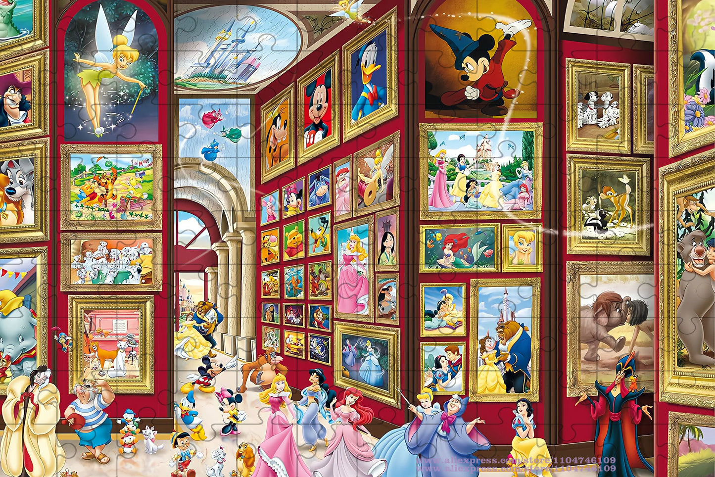 Anime Disney Characters Puzzle Jigsaw 108/200/300/500/1000Pcs Kids Intelligence Educational Toy Puzzle Kids New Year's Gift.