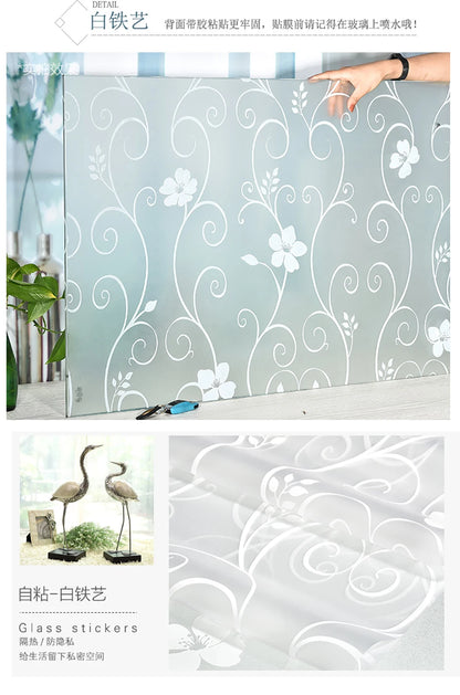 Mattierte Fensterfolie, Sichtschutz, Streifenmuster, selbstklebende Folie, Anti-UV-Buntglas-Vinylfolie für die Dekoration zu Hause und im Büro