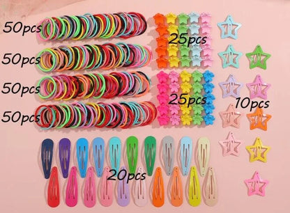 Fresh Simple Women's Hair Ties And Hair Accessories Set High Elasticity Cute Geometric Design Resin Hair Bands for African Eu....