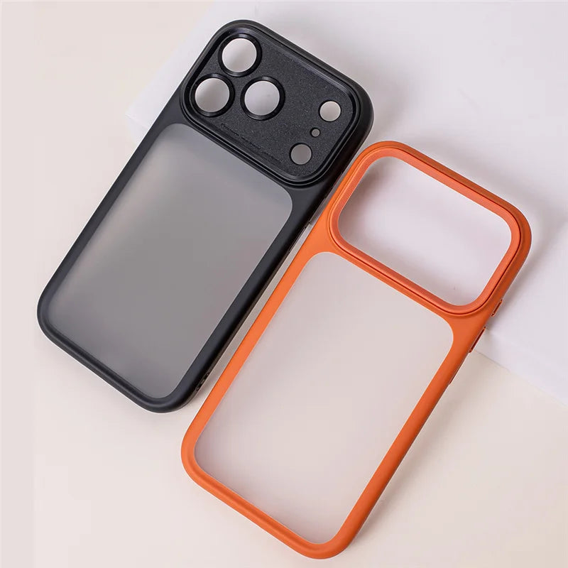 Active Touch Camera Button Matte Armor Case For iPhone 17 Air 16Pro 15 17Pro Max Translucent Hybrid Shockproof Hard Phone Cover.