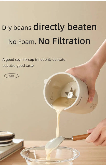 220V Mini Soy Milk Machine Electric Juicer Blender Mixer Wall Breaking Machine Soybean Milk Maker Breakfast Machine 350ml.
