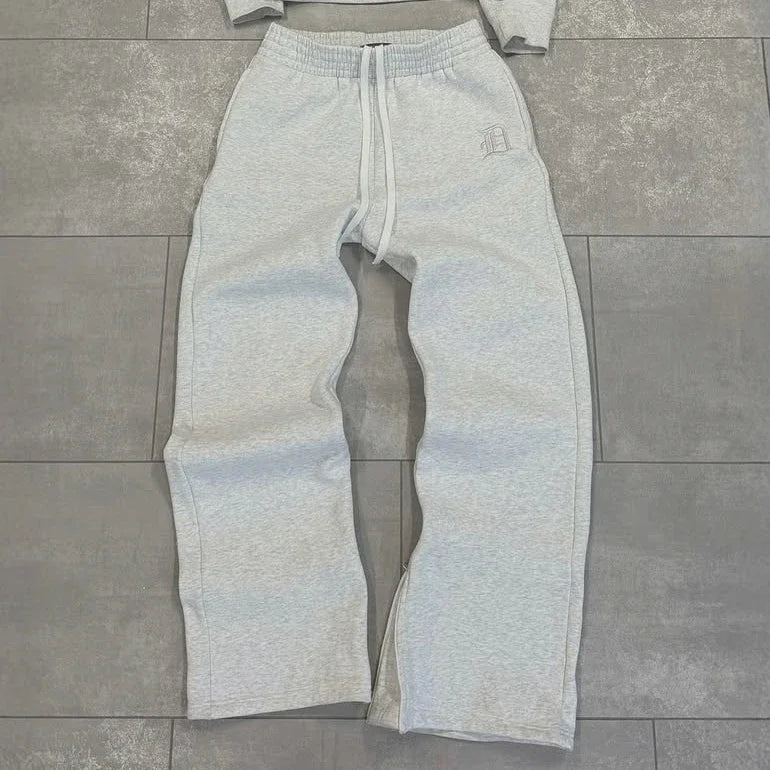 Y2k American retro casual men clothing letter embroidered sportswear Harajuku Gothic streetwear couple casual oversized suit.