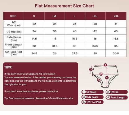 Menstrual Panties Woman Super Absorbent Menstrual Panties High Waist Bamboo Fiber Leakproof Menstruation Period Underwear Girl.