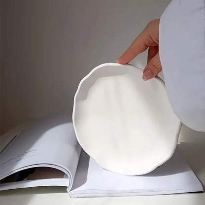 Large Round Tray Silicone Mold Oval Cement Plaster Tray Molds Epoxy Resin Jewelry Display Tray Mould DIY Home Decoration Making.