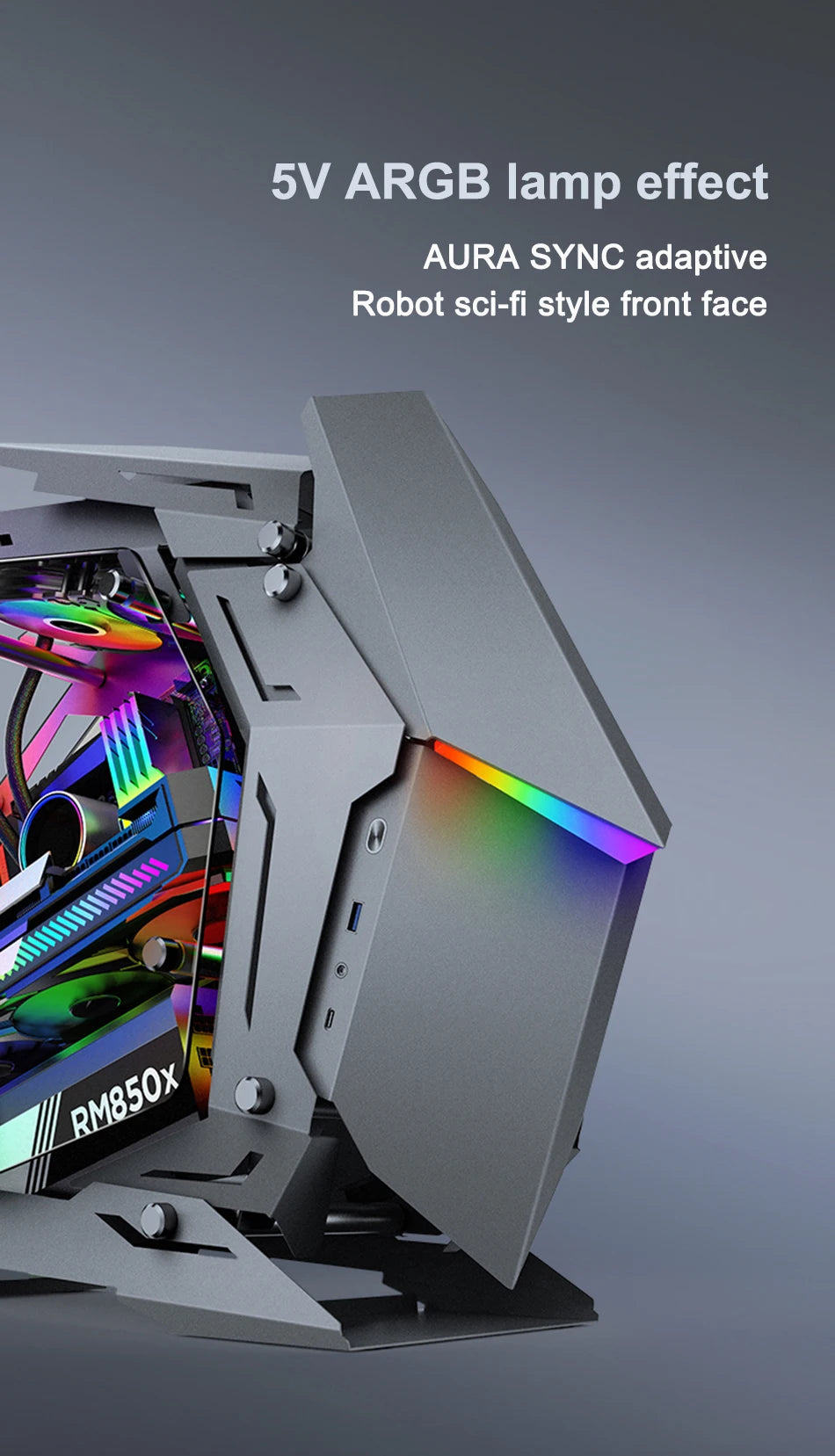 Jonsbo MOD3 MINI E-sports Case MATX/ITX Computer Game Chassis 5V ARGB Lamp Effect ATX PSII Power Support Special-shaped Chassis.