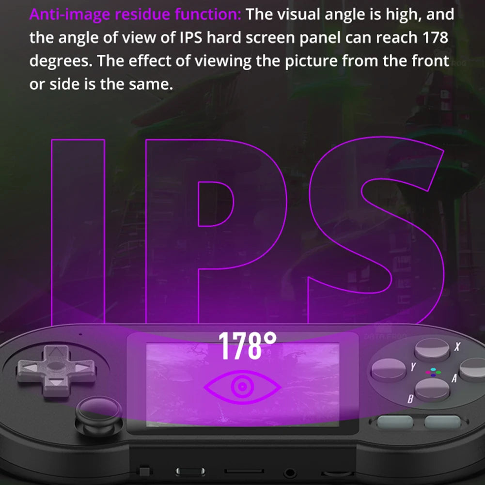 3 Inch Handheld Game Console With Rocker Classic Game Console Player Comfortable Grip Type-C Charging Birthday Gift for Children.