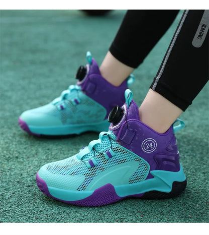 Kids Basketball Shoes Boys Sneakers Non-slip Child Trainer Basket Shoes Outdoor Children Sport Shoes