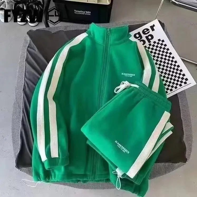 Casual Sporty Men's Hoodie Pants Set Hong Kong Style Long Sleeve Autumn Winter Loose Trendy Student Wear AE Origin China