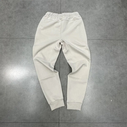 Casual Embroidered Fleece Lined Open Cardigan Hooded Zipper Pants Set for Men And Women Color Block Design by Syna