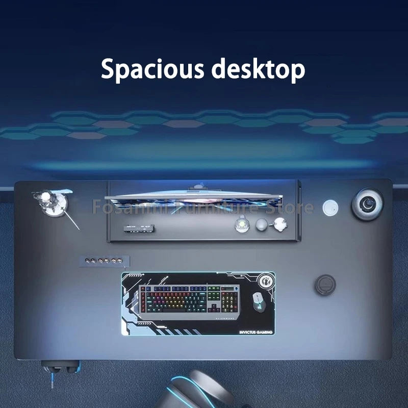 Kompaktes Büro-Schreibtisch- und Stuhl-Set, ergonomischer Computer-Stuhl aus Netzstoff, Tisch zum Spielen, Schreiben, moderne Wohnmöbel, Schreibtische, Stühle-Sets