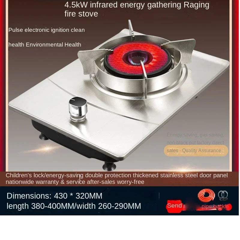 7kw Gas Cooktop Single Stove Household Liquefaction Gas Stove Single Coal Desktop Embedded Single Gas Stove 4.5 KW/5.2kw/