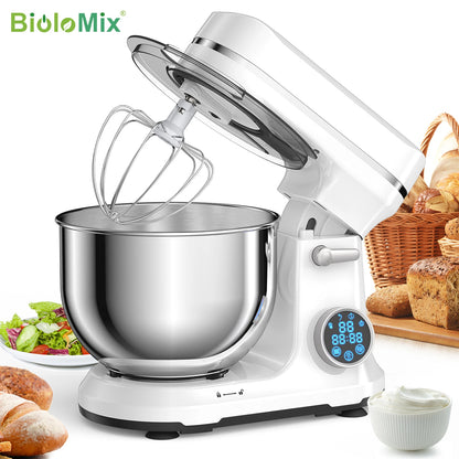 5L Kitchen Stand Mixer, 1200W 11-Speeds DC Motor, Digital OLED Screen, Electric Food Mixer with Dough Hook, Whisk.
