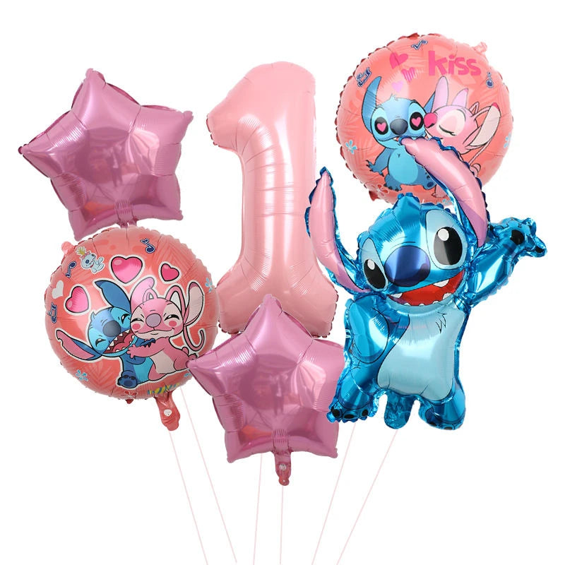 Disney Stitch Geburtstagsparty-Luftballons, Lilo & Stitch-Ballon-Sets, Babyparty für Kinder, Geburtstagsparty-Dekorationen, Zubehör, Geschenke.