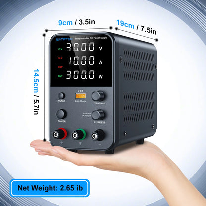 Wanptek Laboratory Power Supply 30V 5A / 30V 10A With OCP Short-Circuit Protection AC 220V/110V Auto Switching Preset Current.