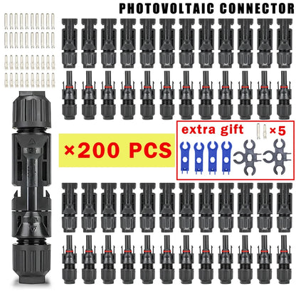 400/200/100/40/20/10 Pcs Photovoltaic Solar Connector 1000V30A Wholesale Panel Connectors Kit for PV/MC Cable 2.5/4/6mm².