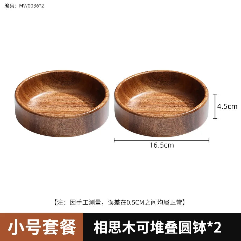 Acacia Wood Dried Fruit Plate High-grade Wooden Fruit Plate Snacks Home Refreshment Tray Nut Box Organizer.