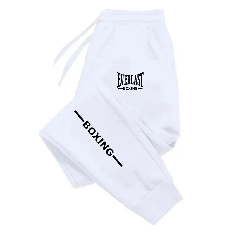 2025 Autumn Winter EVERLAST Printed Running Pants Men Women Outdoor Sports Fitness Pants Jogging Fleece Casual Sports Pants.
