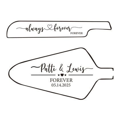Personalised Wedding Cake Knife Shovel Custom Bride Gift Gold/Silver Cutting Server Set Engraved Birthday Party Cake Dinner Deco.