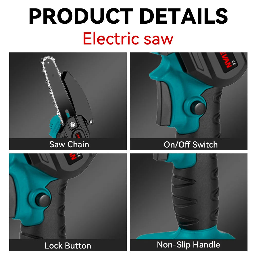 ONEVAN 3500W 2in1 Bürstenlose Hohe Astsäge Kettensäge & Gartenschere Gartengerät Mit Teleskopstange Für ONEVAN 18V Batterie