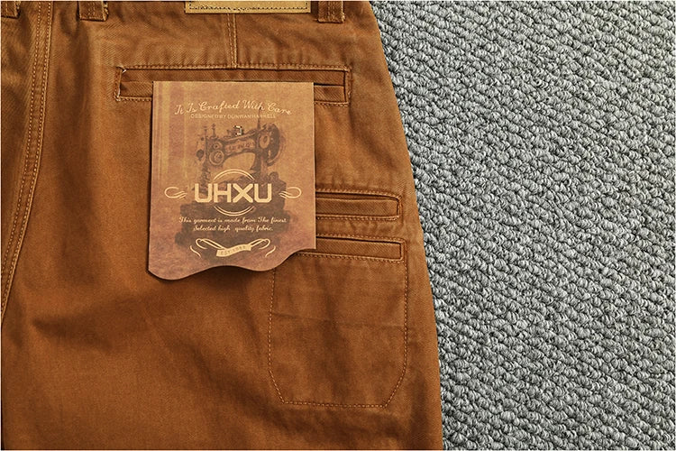 Spring And Autumn New American Retro 100% Cotton Multi-pocketed Washed Old Straight Casual Pants Loose Fashion Cargo Trousers