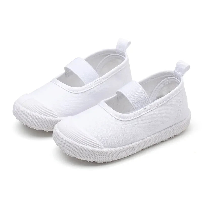 2025 New Spring Autumn Baby Girl Shoes Kids Canvas Shoes Children Casual Sneakers Candy Color Flowers For Girls Floral Prints.