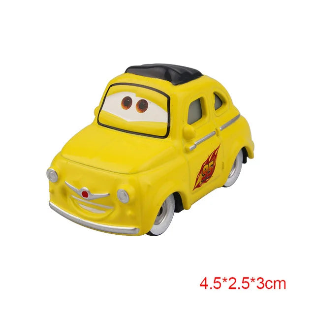 Disney Pixar Cars 2 3 Lightning McQueen Div Fritte Frank Mater Chick Hicks 1:55 Diecast Vehicle Metal Toy Car Kid Birthday Gift.