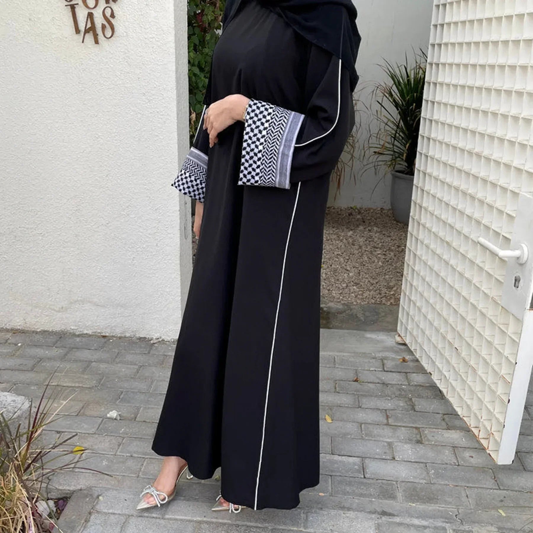 Linen Closed Abaya Keffiyeh Muslim Dress Printed Abayas for Women Dubai 2025 Luxury Turkey Ramadan Islamic Clothes Kaftan Robe.