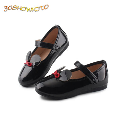 Baby Girl Shoes Soft PU Patent Leather Flats For Girls Kids Little Children Casual Flats Size 21-30 Shoes Cute Sweet Princess.