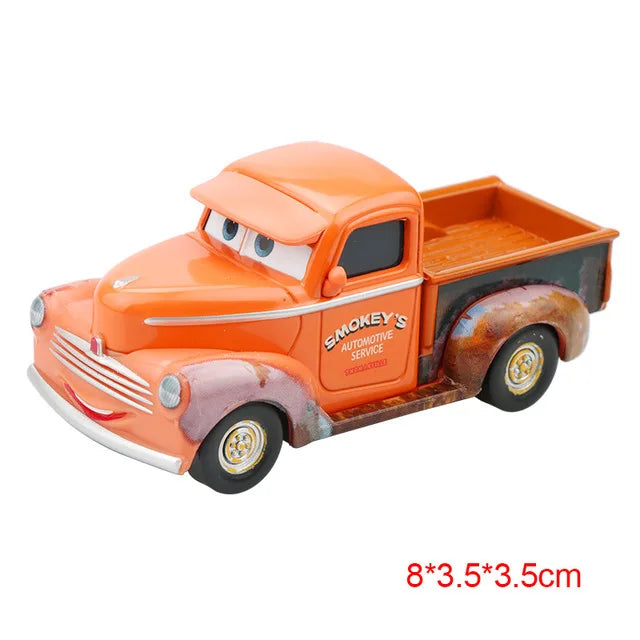 Disney Pixar Cars 2 3 Lightning McQueen Div Fritte Frank Mater Chick Hicks 1:55 Diecast Vehicle Metal Toy Car Kid Birthday Gift