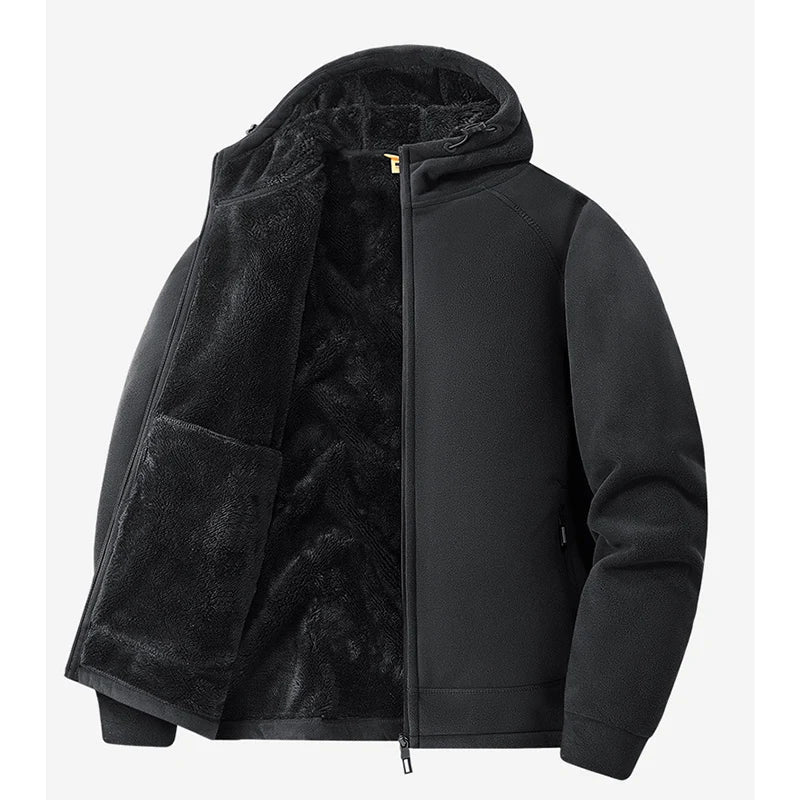 Winter Men Fleece Warm Jackets Mens Windproof Thick Jackets Parkas Coats Men Hooded Casual Outwear Jackets Male LZLLTT