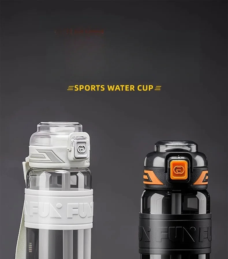 Portable Sports Water Cup For Men Tritan Material One Key Open Cover Fitness Cups High Temperature Seal Leakproof Kettle.