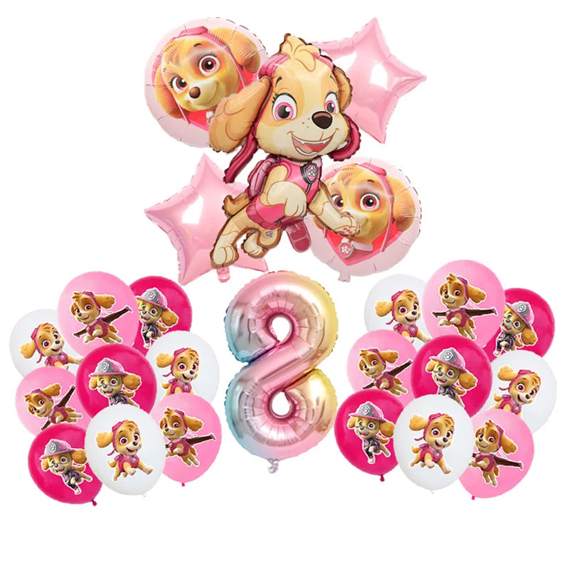 Paw Patrol Rosa Geburtstag Skye Thema Party Dekorationen Geschirr Set Pappteller Tassen Servietten Für Kind Party Liefert Spielzeug Geschenke
