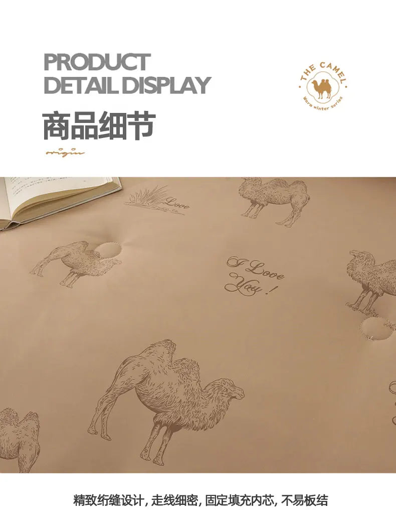 2025 new thickened polished camel hair quilt winter quilt student spring and autumn universal warm quilt in all seasons