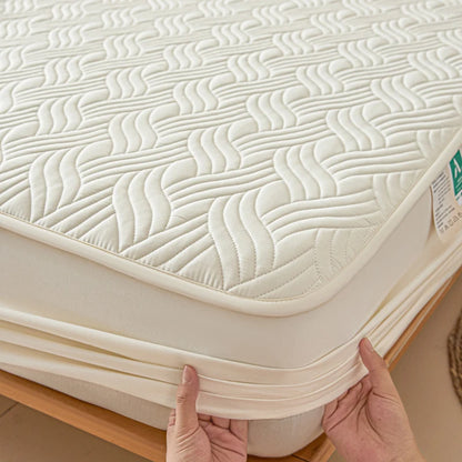 Dreamreal Cotton Thick Quilted Mattress Cover Anti-bacterial Anti-mite Mattress Protector Topper Pad Soft Fitted Sheet 6 Colors.