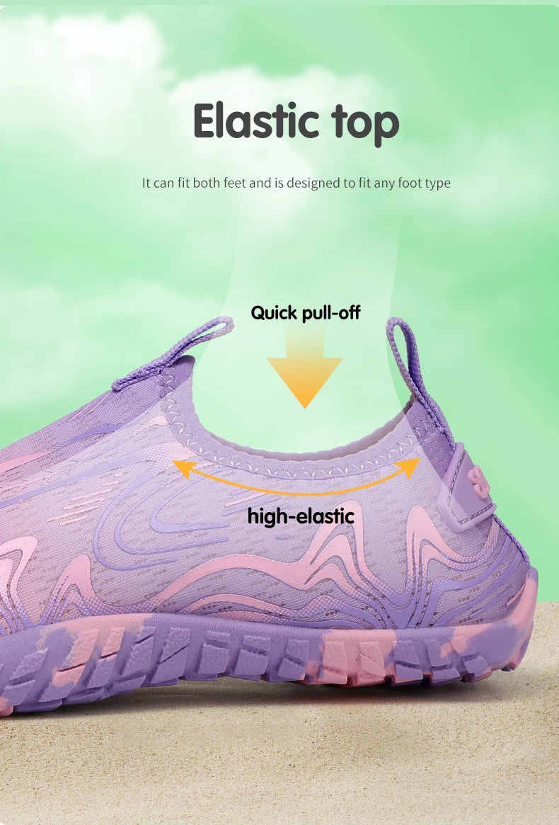 Kids Students Barefoot Quick-Drying Beach Swimming Aqua Shoes Boys Girls Fitness Running Shoes Summer Parent-child Water Shoes.