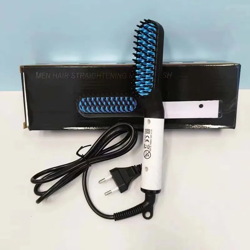 Portable Heated Hair Straighteners Mini Beard Straightener Comb Electric Flat Iron For Men Long And Short Hair Straightener.